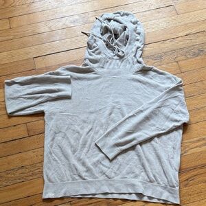 Barefoot Dreams CozyChic Ultra Lite Funnel Neck Hooded Pullover Size Small